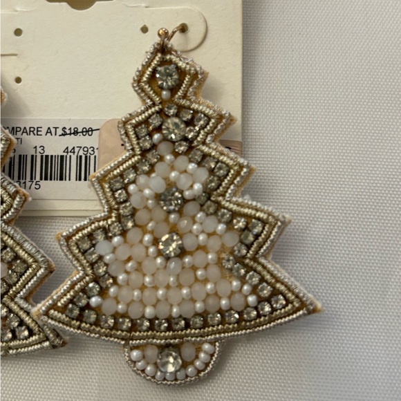 NEW Bundle 2 prs Beaded Earrings Christmas Tree and New Years - Picture 3 of 7